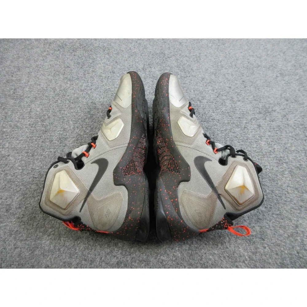 Nike LeBron 13 Rubber City Shoes Mens Size 12 Gray Basketball Sneaker 807219-003